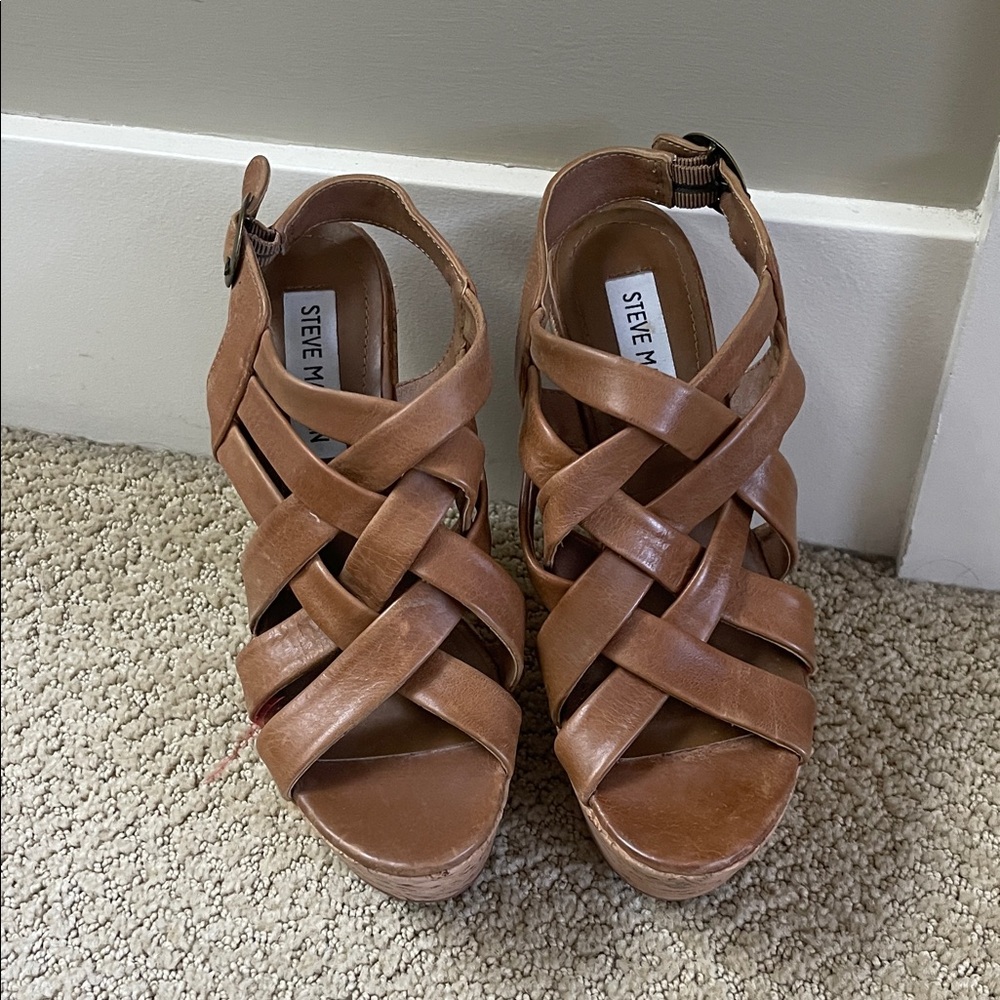 Steve Madden Brown Strappy Women's Sandals